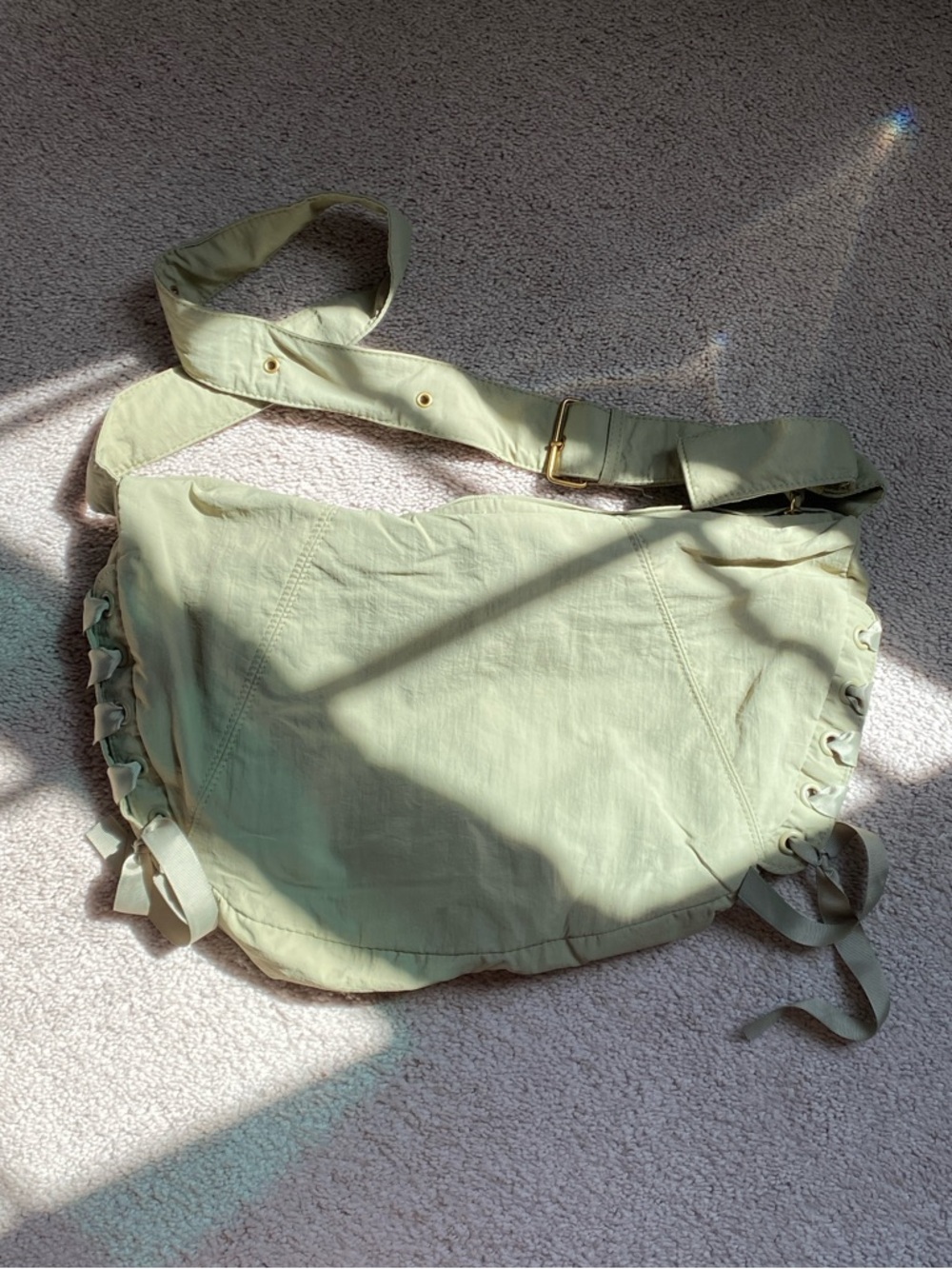 American Eagle Khaki Green Slouch Cross Body Bag
